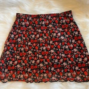 Floral mini skirt
